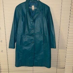 Roaman's Teal Trench Coat